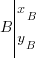 B tabular{000}{10}{x_B y_B} B tabular{000}{10}{x_B y_B}
