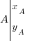 A tabular{000}{10}{x_A y_A} A tabular{000}{10}{x_A y_A}