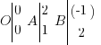 O tabular{000}{10}{0 0} A tabular{000}{10}{2 1} B tabular{000}{10}{(-1) 2} O tabular{000}{10}{0 0} A tabular{000}{10}{2 1} B tabular{000}{10}{(-1) 2}