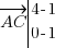 vec{AC} tabular{000}{10}{4-1 0-1} vec{AC} tabular{000}{10}{4-1 0-1}