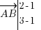 vec{AB} tabular{000}{10}{2-1 3-1} vec{AB} tabular{000}{10}{2-1 3-1}
