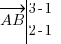 vec{AB} tabular{000}{10}{3-1 2-1} vec{AB} tabular{000}{10}{3-1 2-1}