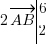 2 vec {AB} tabular{000}{10}{6 2} 2 vec {AB} tabular{000}{10}{6 2}