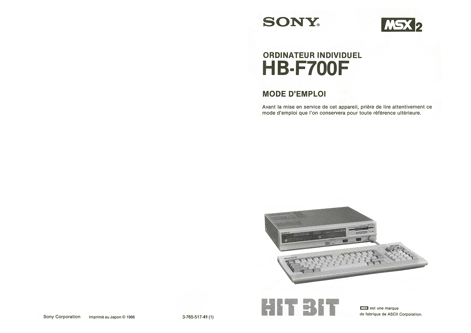 mode_d_emploi_msx_hbf-700f_1 mode_d_emploi_msx_hbf-700f_1